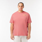 Camiseta LACOSTE Efecto Lavado Degradé Rosa - ECRU