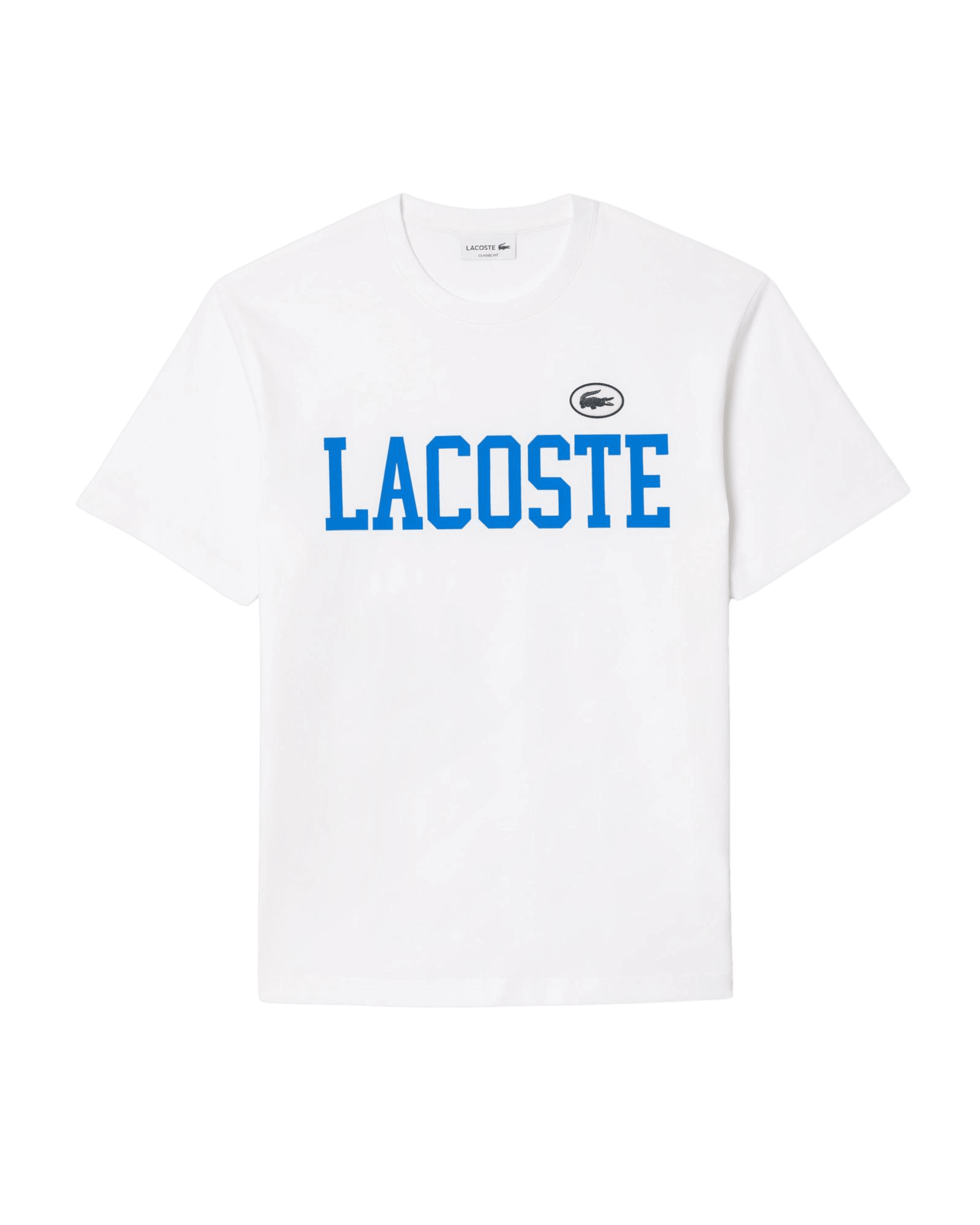 Camiseta LACOSTE Estampado Contraste Blanco - ECRU