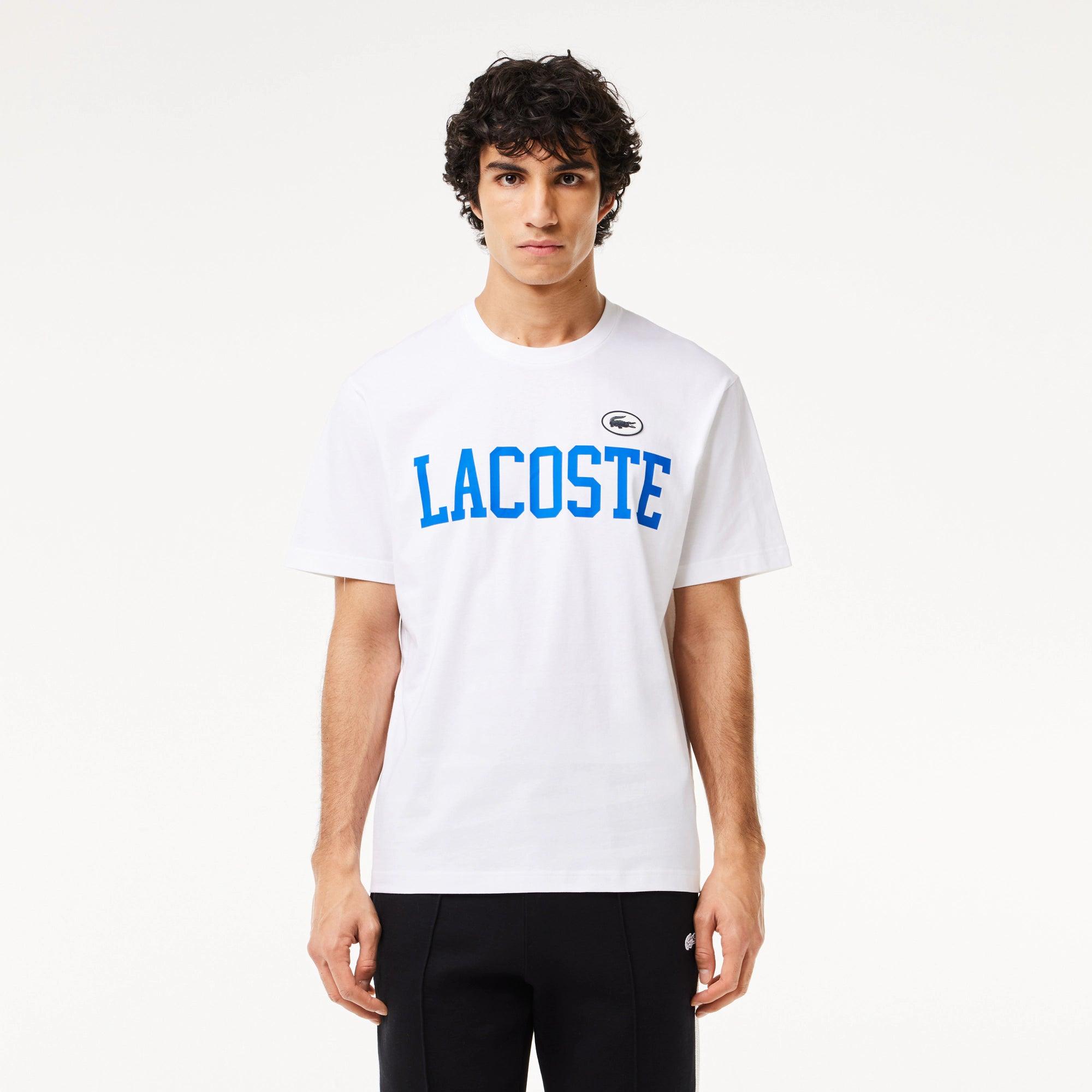 Camiseta LACOSTE Estampado Contraste Blanco - ECRU