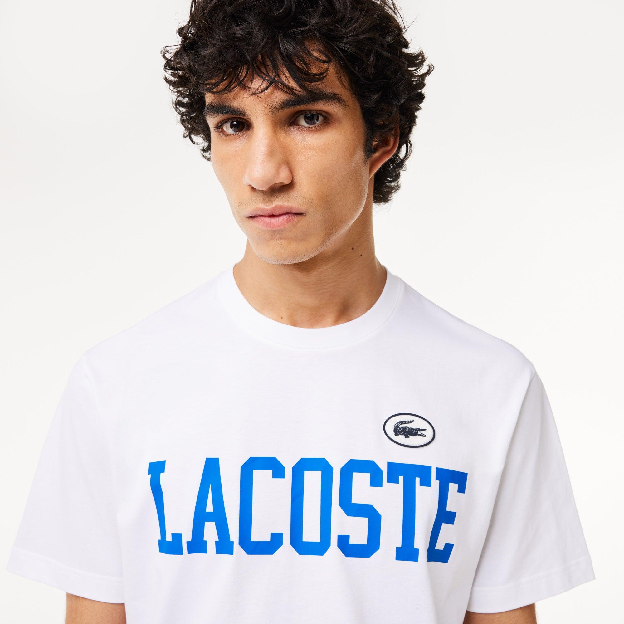 Camiseta LACOSTE Estampado Contraste Blanco - ECRU