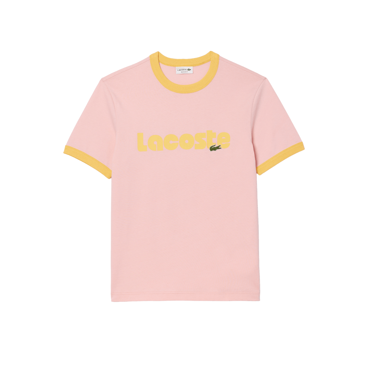 Camiseta LACOSTE Estampado Contraste - ECRU