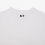 Camiseta Lacoste relaxed fit en punto acolchado con insignia - ECRU