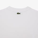 Camiseta Lacoste relaxed fit en punto acolchado con insignia - ECRU