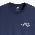 Camiseta Levi's® Arched Headline Naval Academy Azul - ECRU