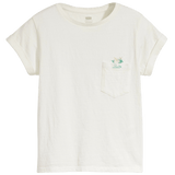 Camiseta Levi's® Margot Pocket Hibiscus Peek Cloud Dancer - ECRU