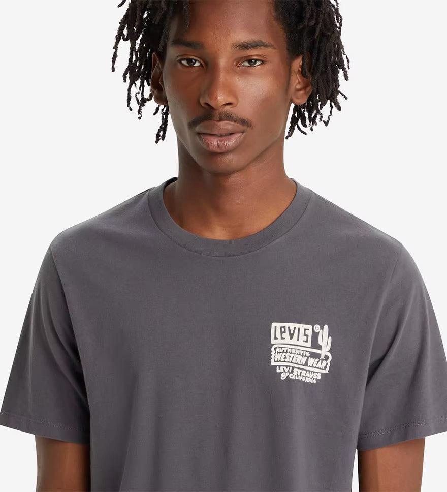 Camiseta Levi's® Space Cowboy Andesite Ash Negro - ECRU