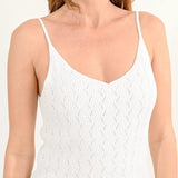 Camiseta Molly Bracken de Tirantes de Punto Fino - ECRU