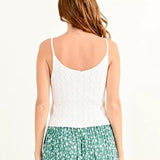 Camiseta Molly Bracken de Tirantes de Punto Fino - ECRU