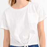 Camiseta Molly Bracken Nudo White - ECRU