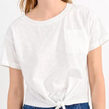 Camiseta Molly Bracken Nudo White - ECRU