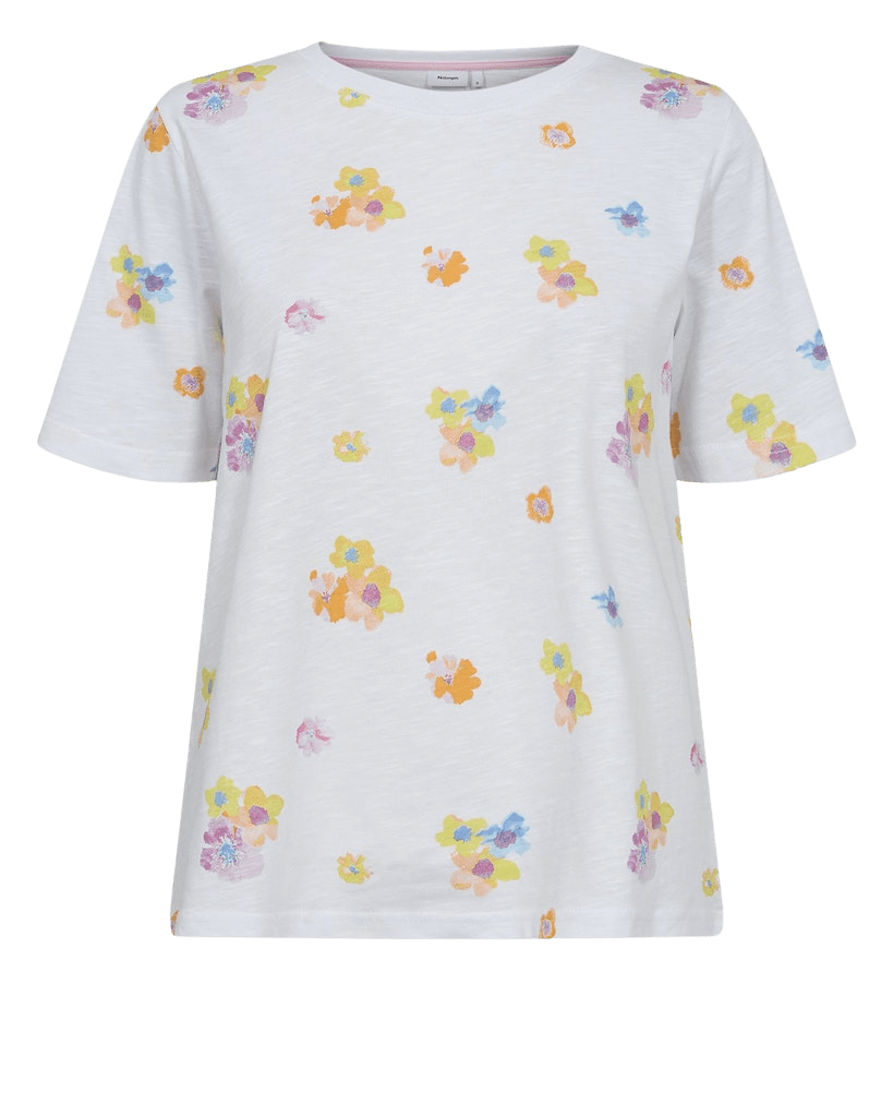 Camiseta Nümph Nulia Bright White - ECRU