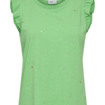 Camiseta Nümph Nutilde Summer Green - ECRU