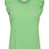 Camiseta Nümph Nutilde Summer Green - ECRU