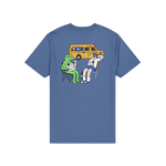 Camiseta Olow Unisex Hippie Van Cobalt Blue - ECRU