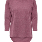 Camiseta ONLY Alba Oversize 3/4 Dry Rose - ECRU