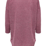 Camiseta ONLY Alba Oversize 3/4 Dry Rose - ECRU