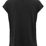 Camiseta Only Cuello Pico Free Black - ECRU