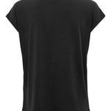 Camiseta Only Cuello Pico Free Black - ECRU