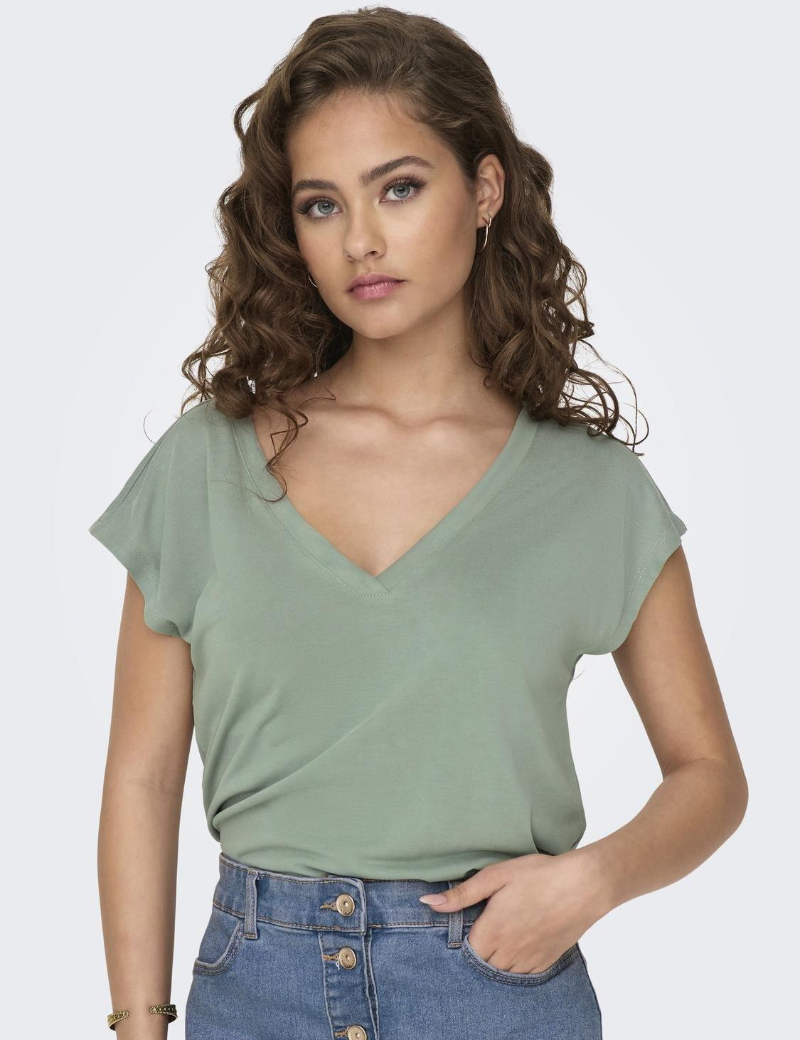 Camiseta ONLY Free Lily Pad - ECRU