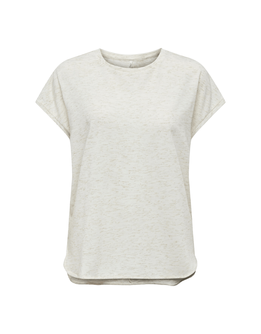 Camiseta Only Karina Glitter Cloud Dancer - ECRU