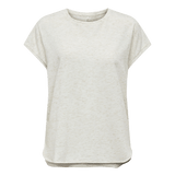 Camiseta Only Karina Glitter Cloud Dancer - ECRU