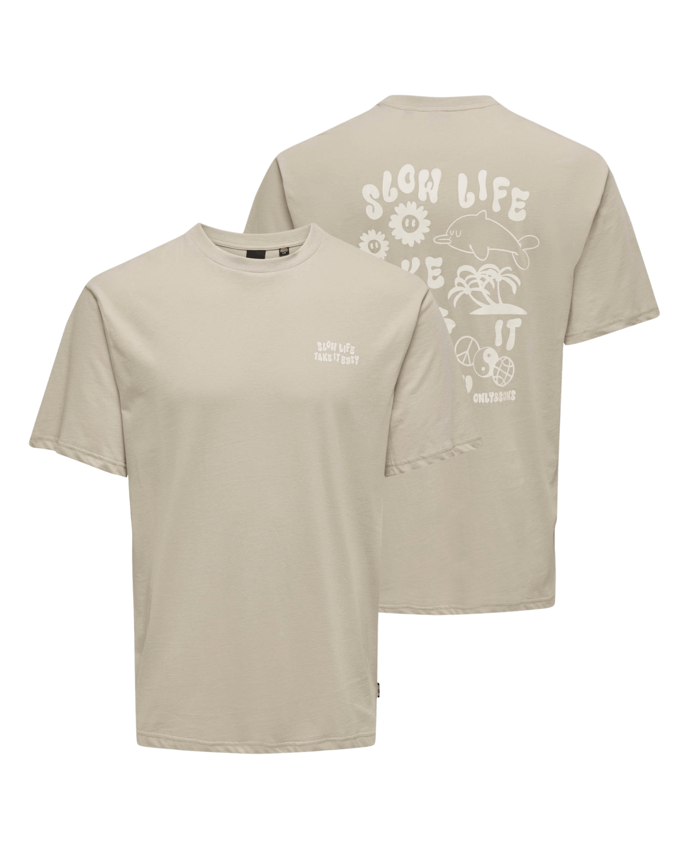 Camiseta Only&Sons Mace Silver Lining - ECRU