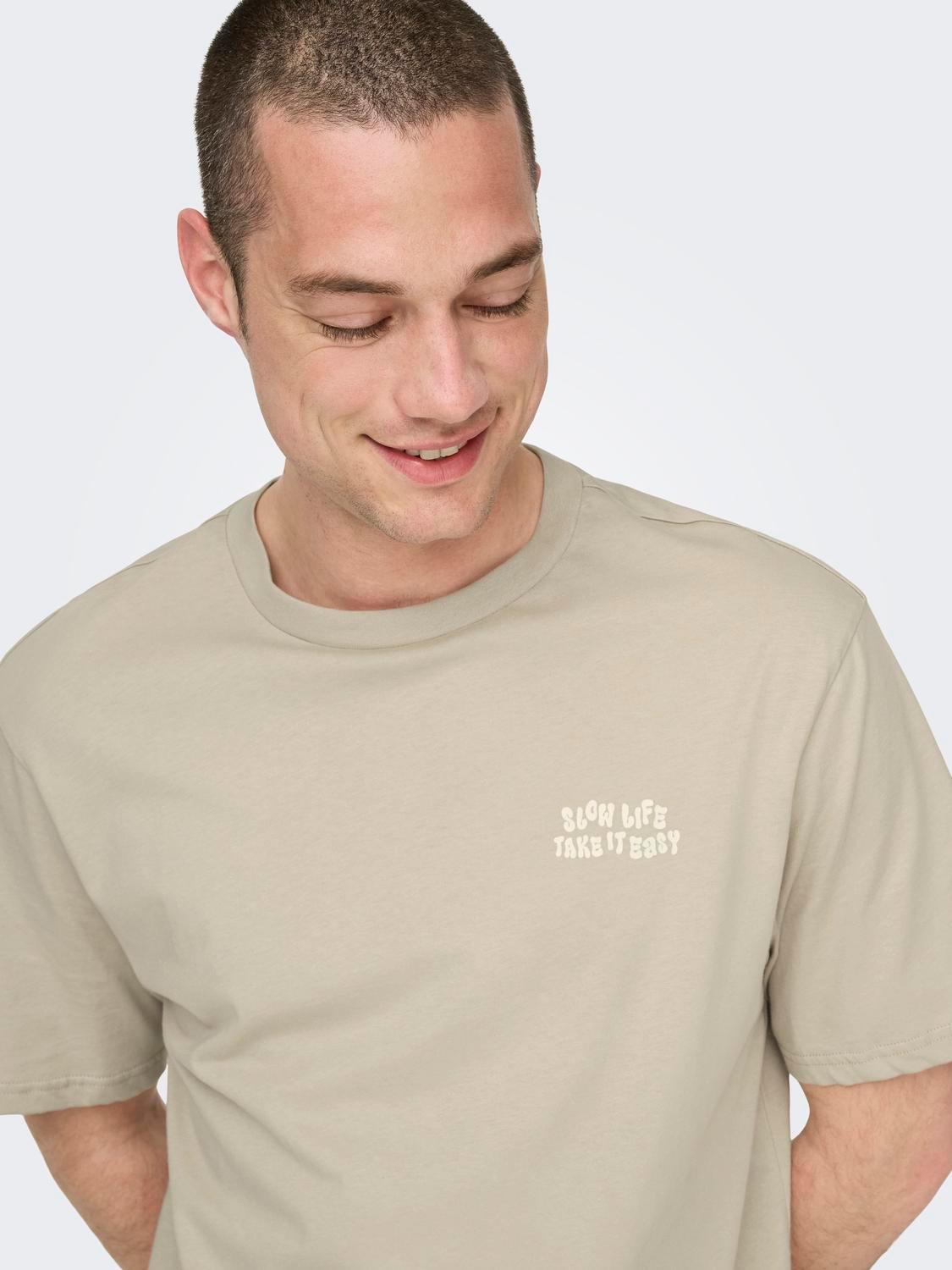 Camiseta Only&Sons Mace Silver Lining - ECRU