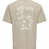 Camiseta Only&Sons Mace Silver Lining - ECRU