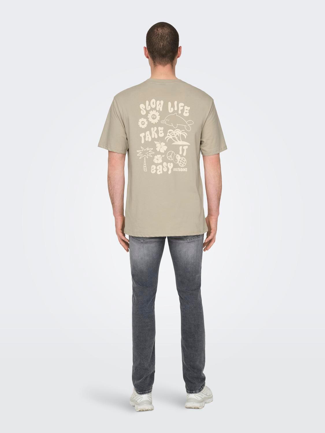 Camiseta Only&Sons Mace Silver Lining - ECRU