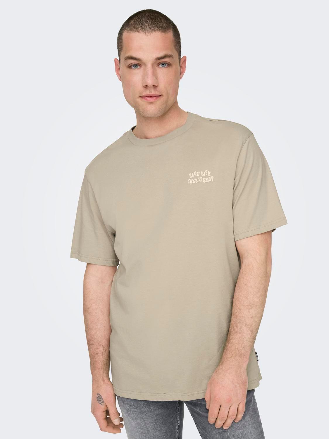 Camiseta Only&Sons Mace Silver Lining - ECRU