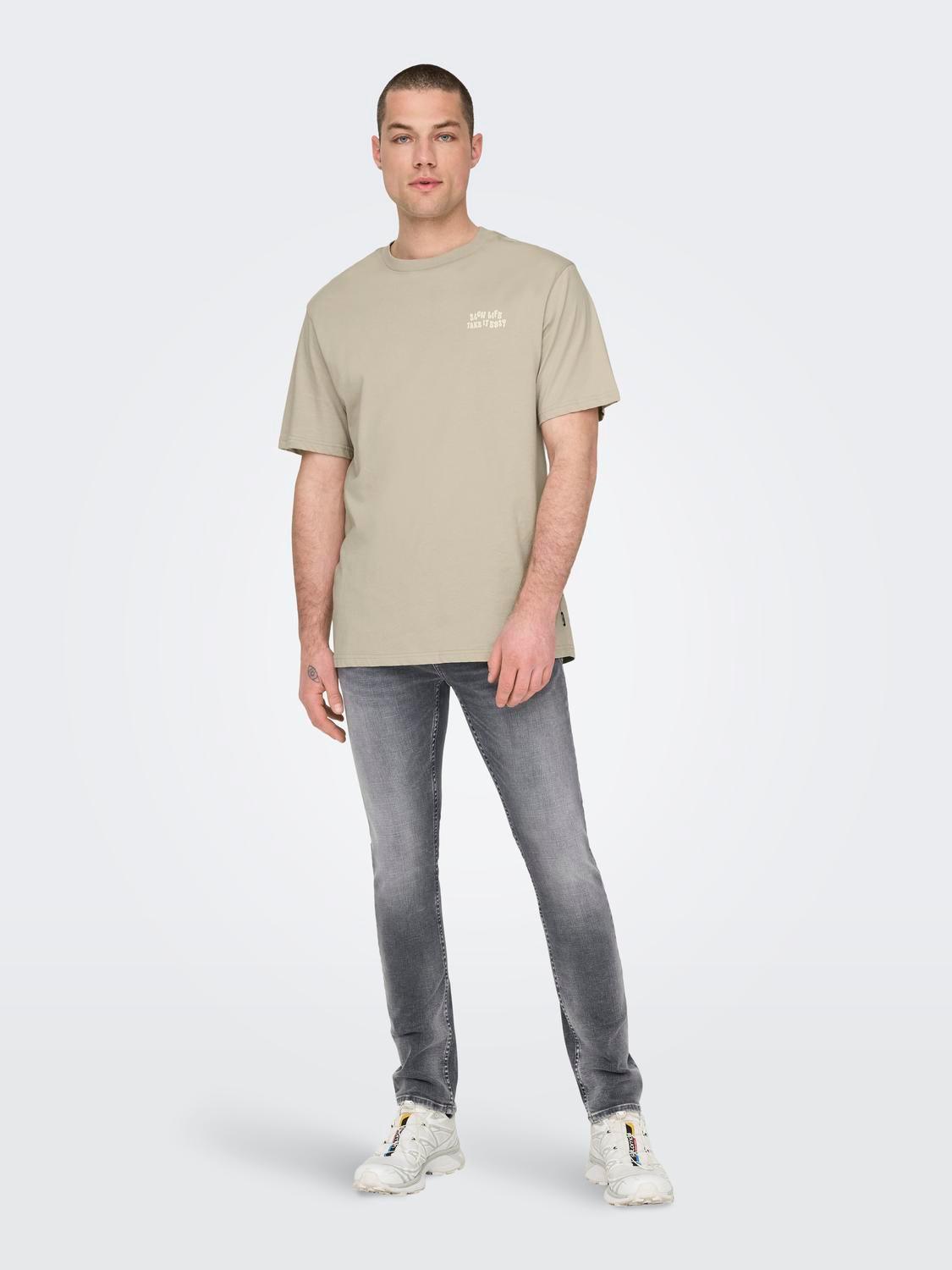 Camiseta Only&Sons Mace Silver Lining - ECRU