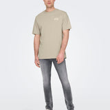 Camiseta Only&Sons Mace Silver Lining - ECRU