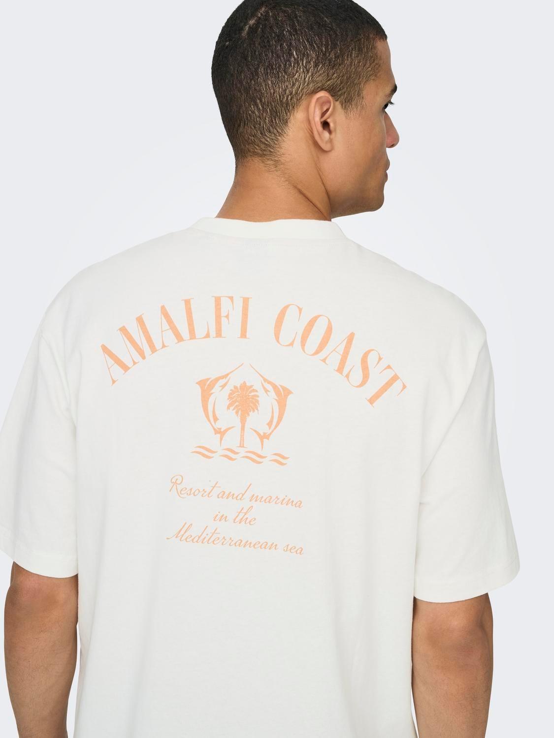 Camiseta Only&Sons Milo Amalfi Coast - ECRU