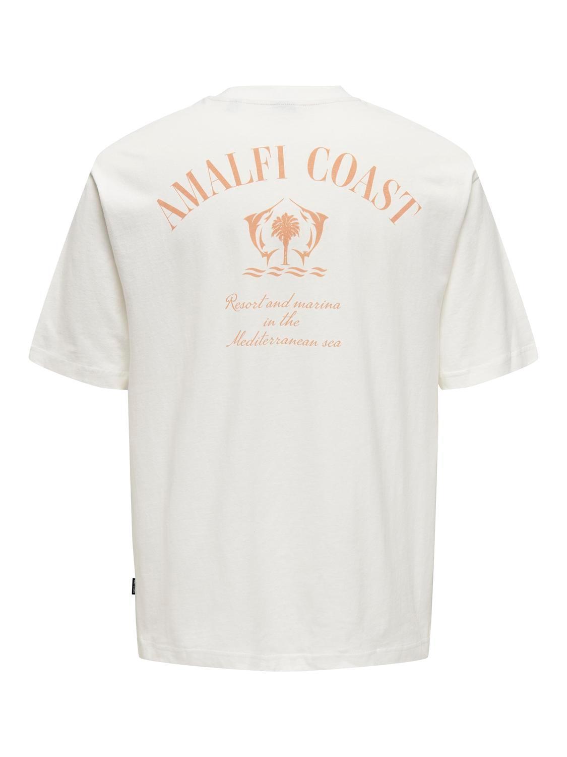 Camiseta Only&Sons Milo Amalfi Coast - ECRU