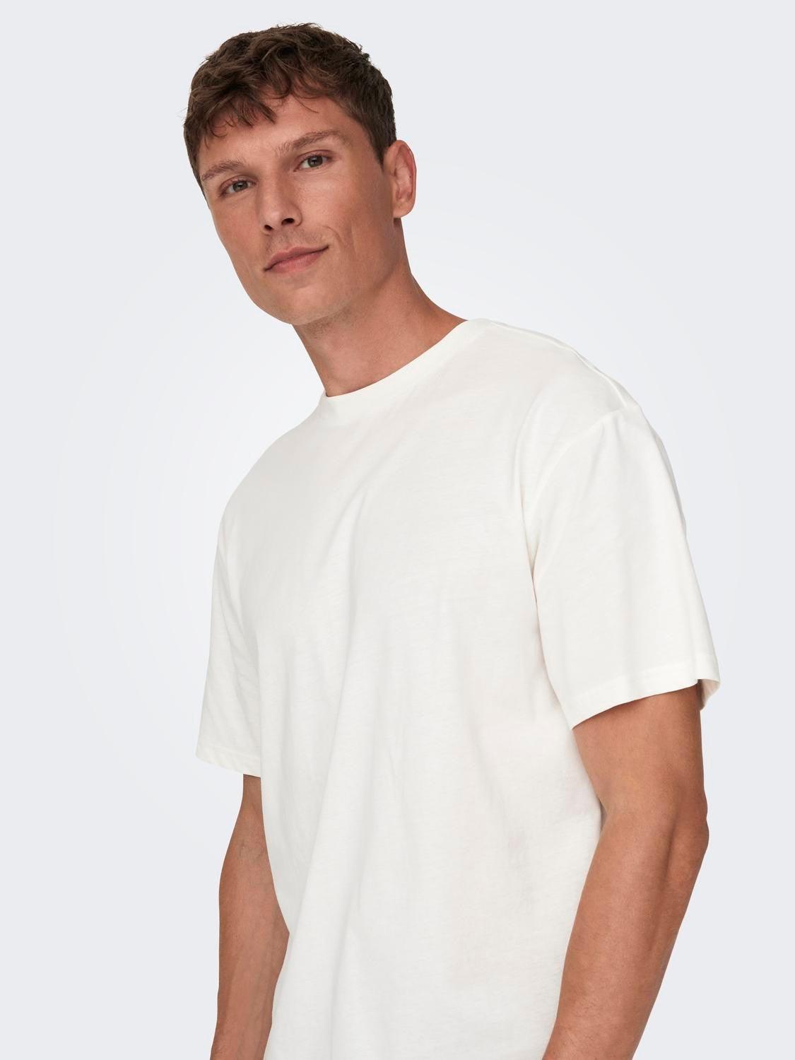 Camiseta Only&Sons Motob Life White - ECRU