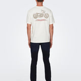 Camiseta Only&Sons Motob Life White - ECRU