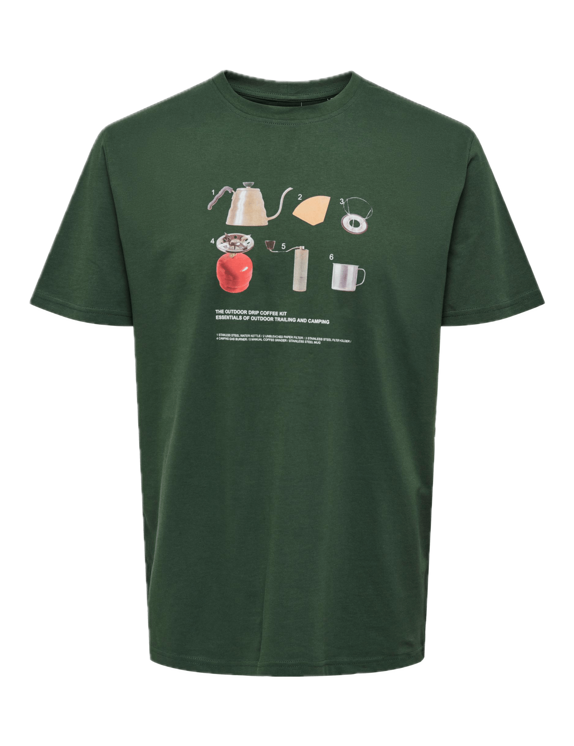 Camiseta Only&Sons Ole Gear Cilantro - ECRU