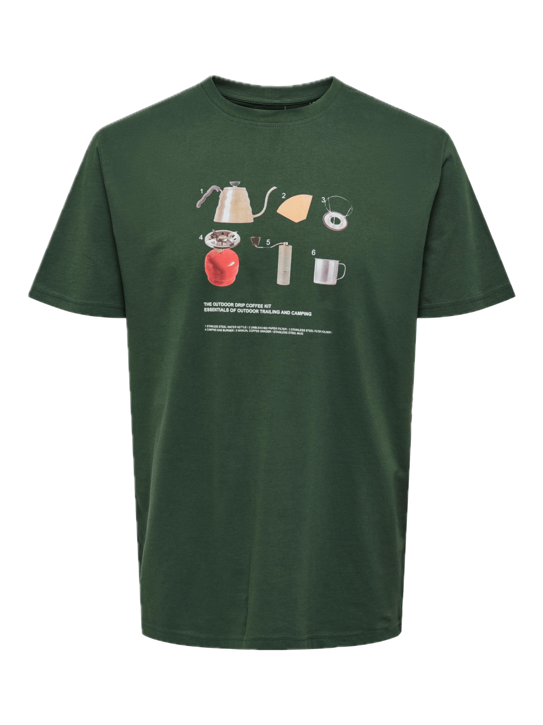 Camiseta Only&Sons Ole Gear Cilantro - ECRU