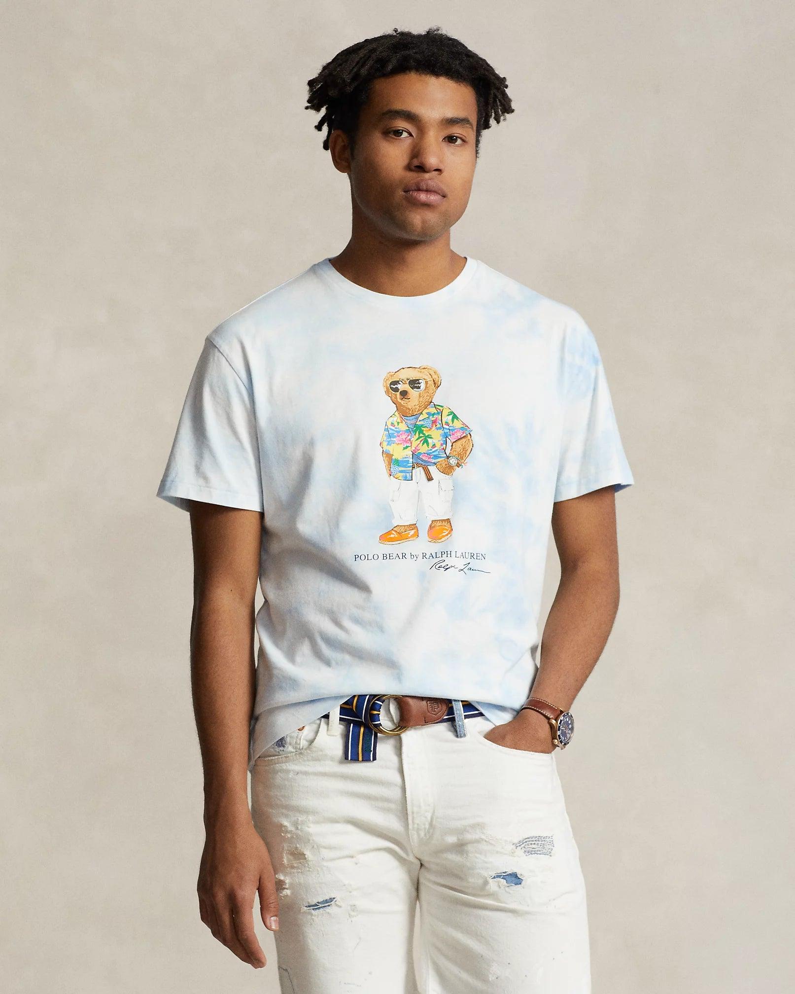 Camiseta Polo Ralph Lauren Polo Bear Classic Fit Tie-Dye - ECRU