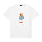 Camiseta Polo Ralph Lauren Polo Bear Classic Slim Fit White Beach Club - ECRU