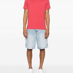 Camiseta Polo Ralph Lauren Rojo Nantucket de Punto Custom Slim Fit - ECRU