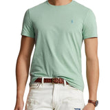 Camiseta Polo Ralph Lauren Verde Celadon de Punto Custom Slim Fit - ECRU