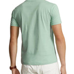 Camiseta Polo Ralph Lauren Verde Celadon de Punto Custom Slim Fit - ECRU