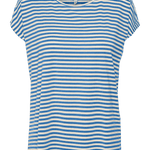 Camiseta Rayas Aware Ava Pristine Ibiza Blue - ECRU