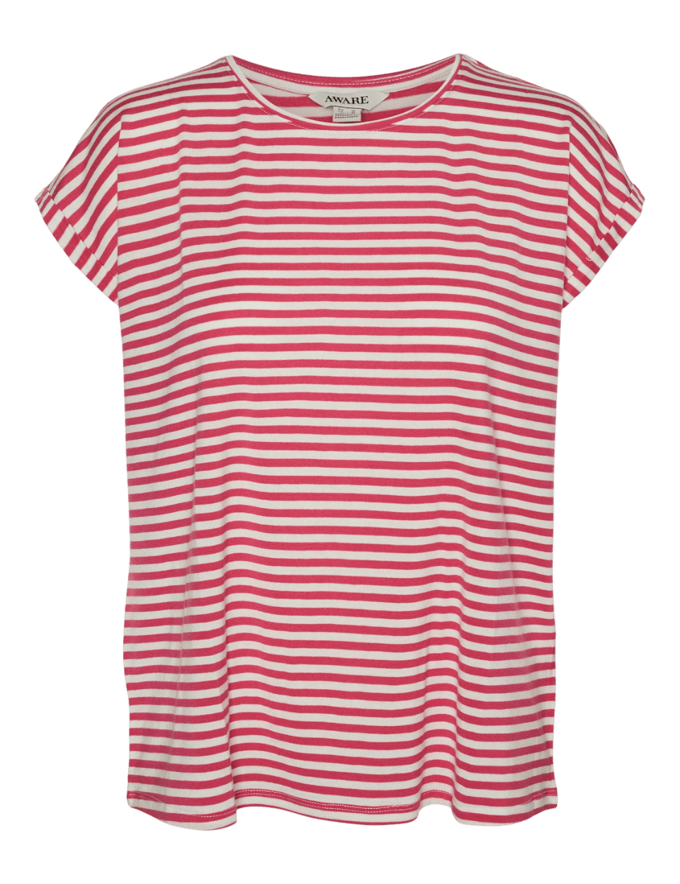 Camiseta Rayas Aware Ava Pristine Raspberry Sorbet - ECRU