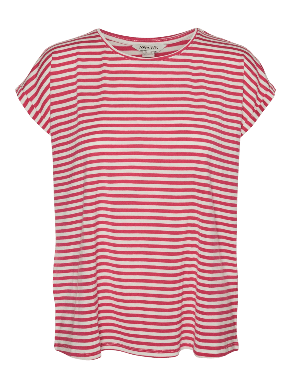 Camiseta Rayas Aware Ava Pristine Raspberry Sorbet - ECRU