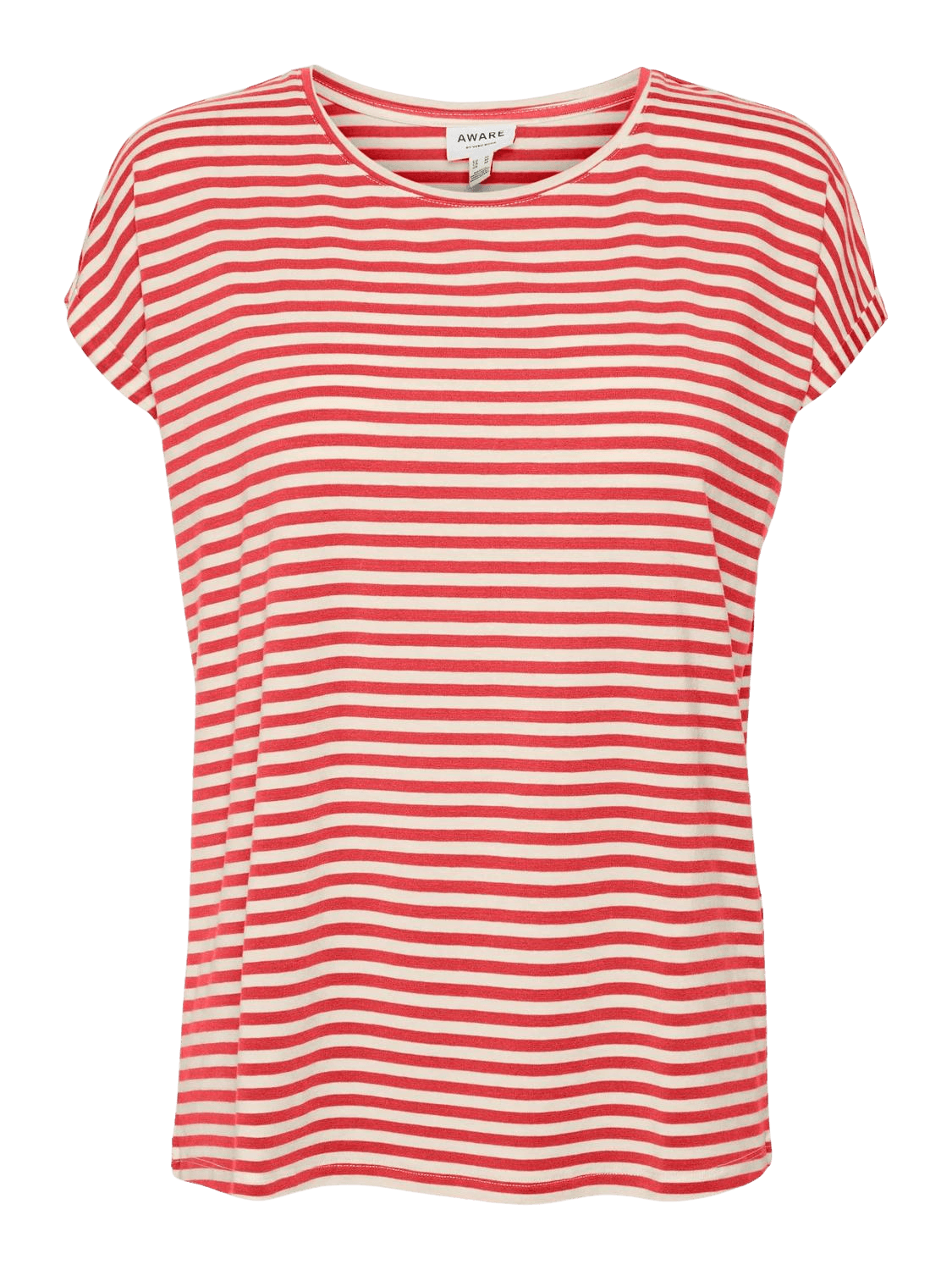 Camiseta Rayas Vero Moda Ava Cayenne Pristine - ECRU