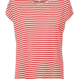 Camiseta Rayas Vero Moda Ava Cayenne Pristine - ECRU