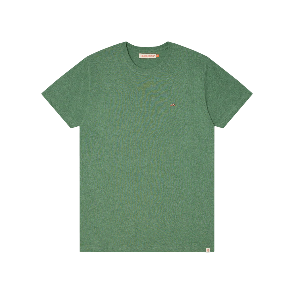 Camiseta Revolution 1364 SNE Dustgreen Melange - ECRU