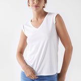 Camiseta Salsa Jeans con Detalle Trenzado - ECRU